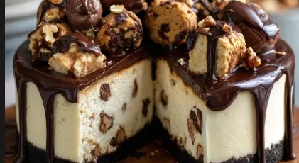 Cheesecake Chocolat & Cookies avec Ganache Fondante