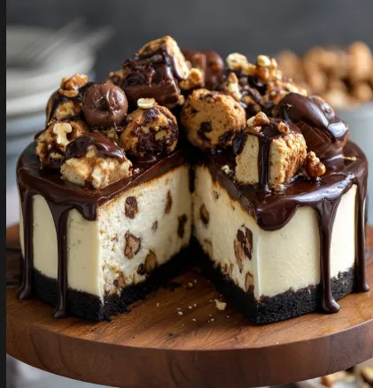 Cheesecake Chocolat & Cookies avec Ganache Fondante