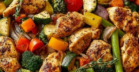Poêlée de Poulet aux Légumes Colorés (Recette Saine et Gourmande)