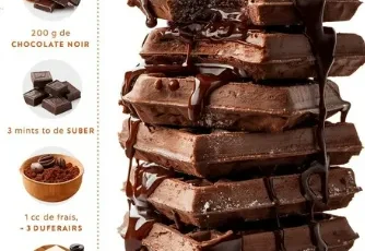 Gaufres Façon Brownie – Ultra Fondantes et Chocolatées