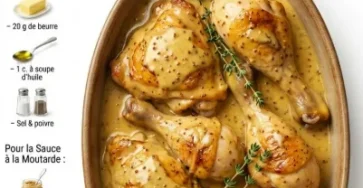 Poulet mijoté à la moutarde à l’ancienne
