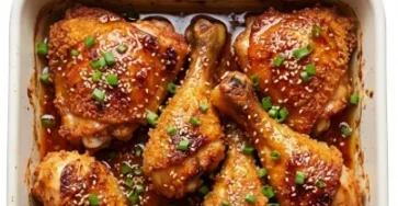 Poulet croustillant au miel épicé cuit au four