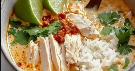 Riz au bouillon de poulet et noix de coco