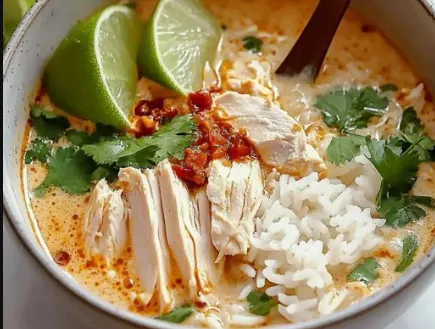 Riz au bouillon de poulet et noix de coco