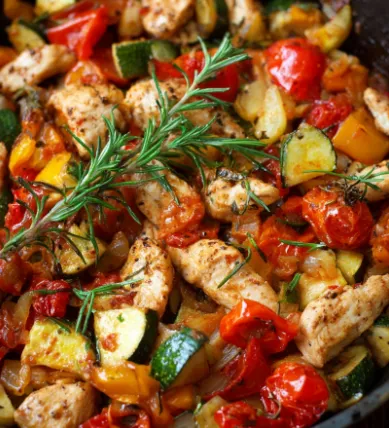 Poêlée de Poulet aux Légumes Fondants